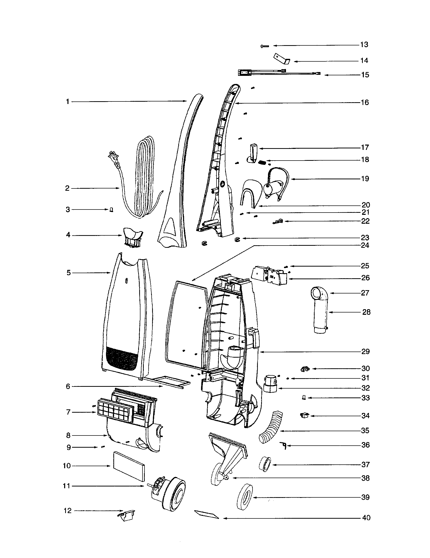 HANDLE/MOTOR/BAG COVER