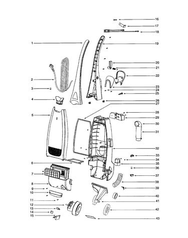 Motor/handle/bag cover