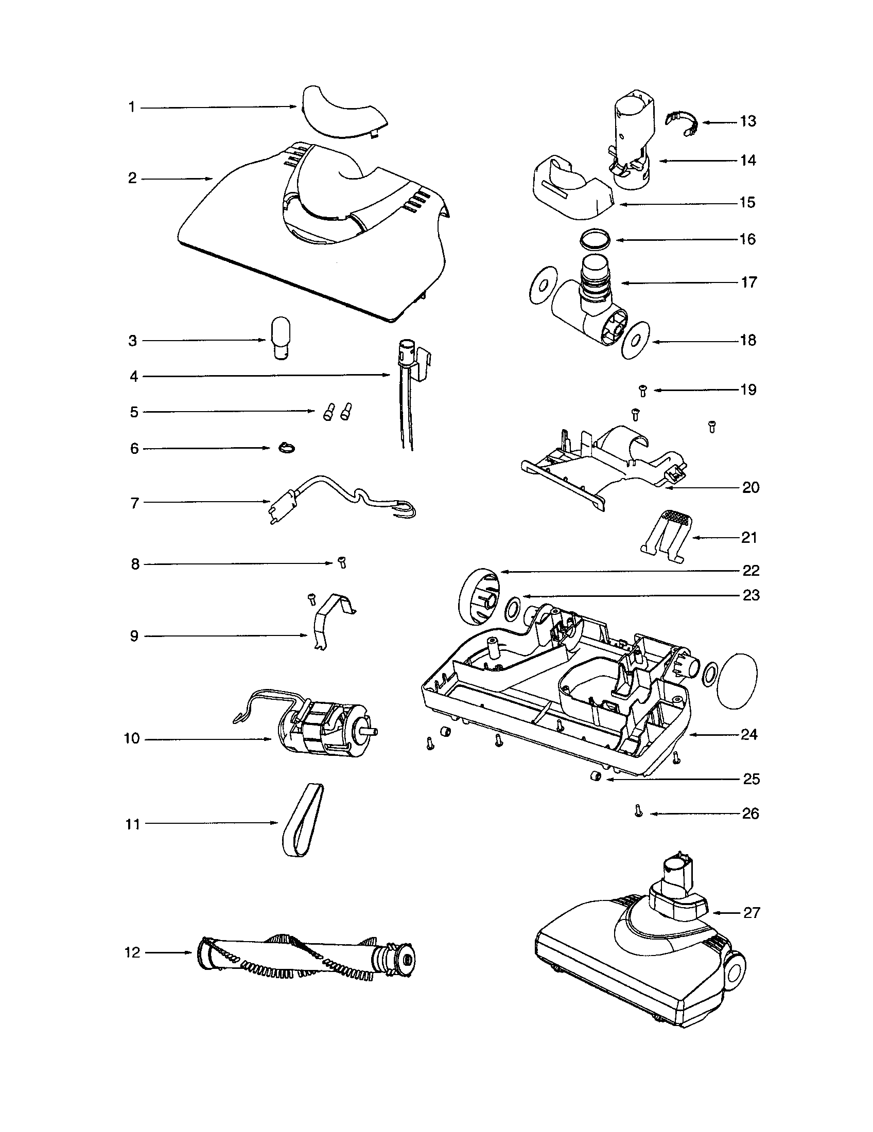 Hood/motor/brush