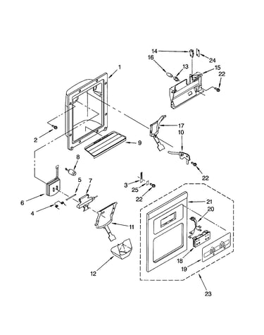 Dispenser front