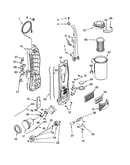 Dust compartment and motor