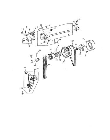 Timing belt/upper shaft unit