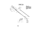 Poulan TE500CXL driveshaft and housing/shield diagram