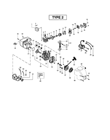 Crankshaft/crankcase - type ii