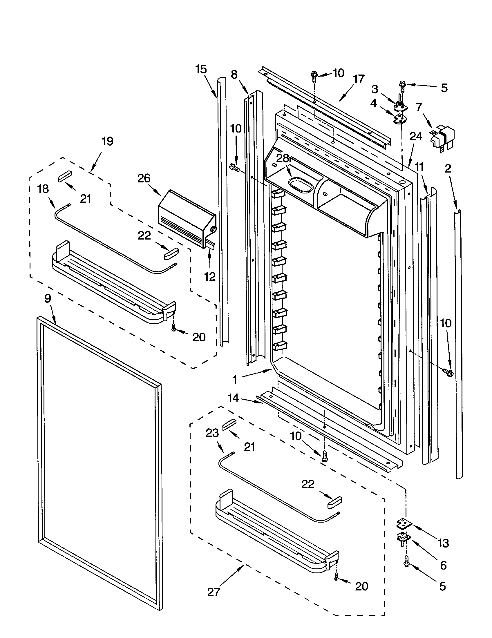 Refrigerator door