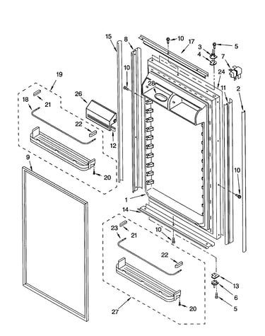 Refrigerator door