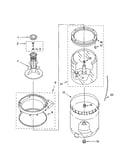 Agitator, basket and tub