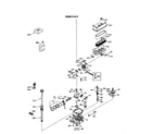 Tecumseh TVXL220-157220A crankshaft/piston/air cleaner cover diagram