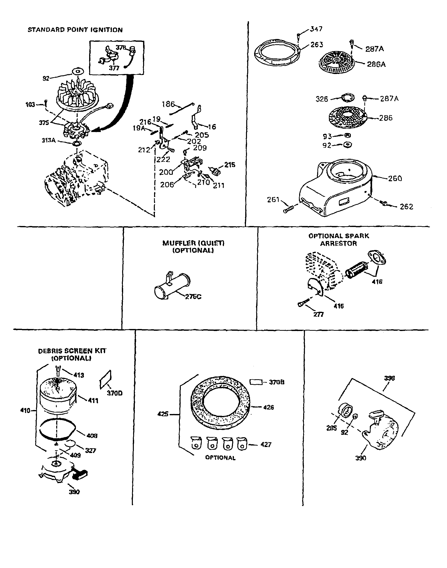 Control bracket/rewind-starter