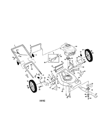 Engine/housing/handles