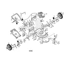 Craftsman 917372911 engine/housing/handle diagram