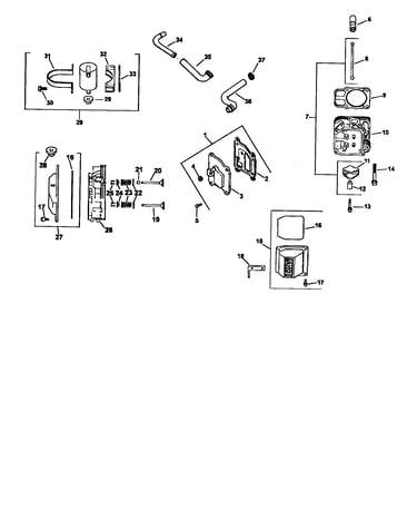 Cylinder head, valve and breather