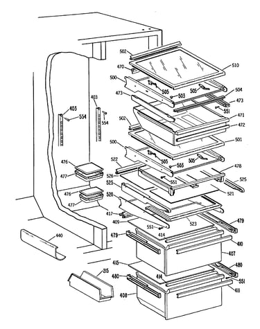 Refrigerator shelves