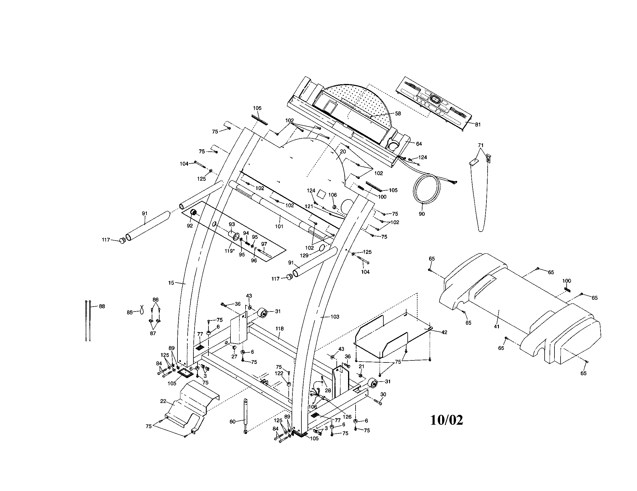 CONSOLE BASE AND HOOD-MOTOR