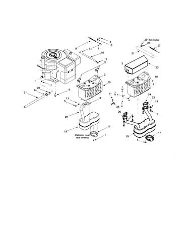 Muffler and muffler heat shaft