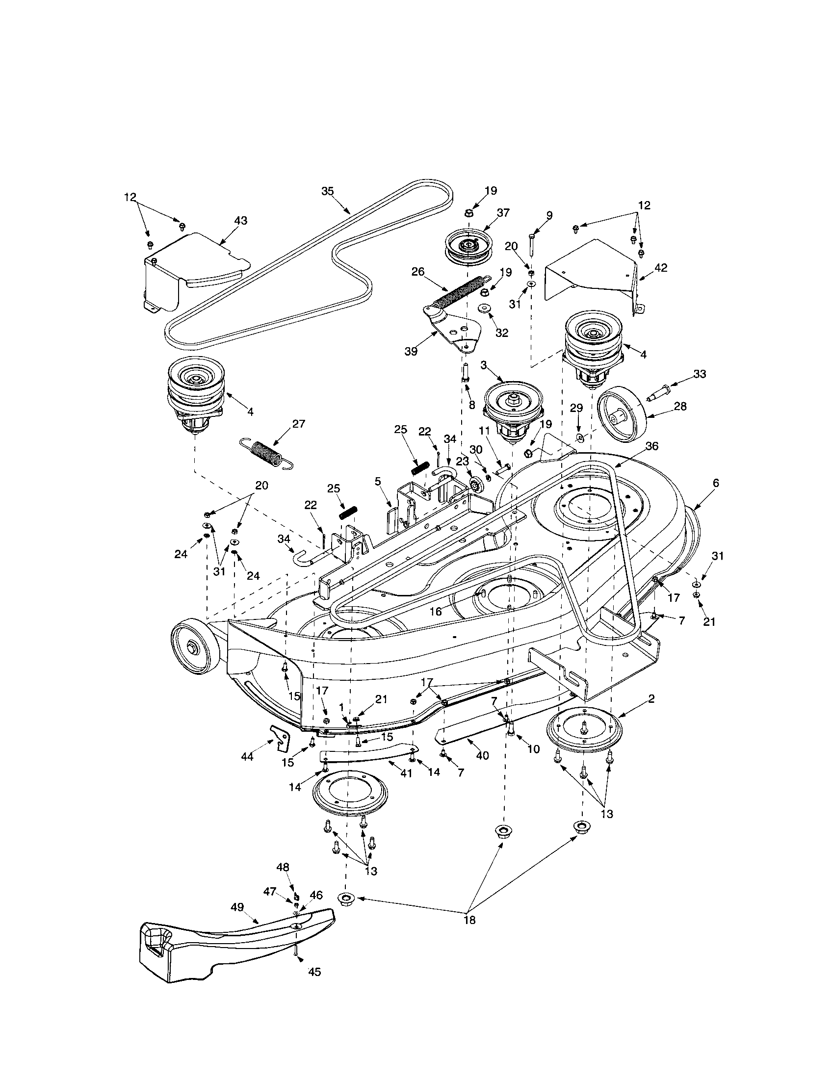 Gear adjustment/v-belt/idle pulley