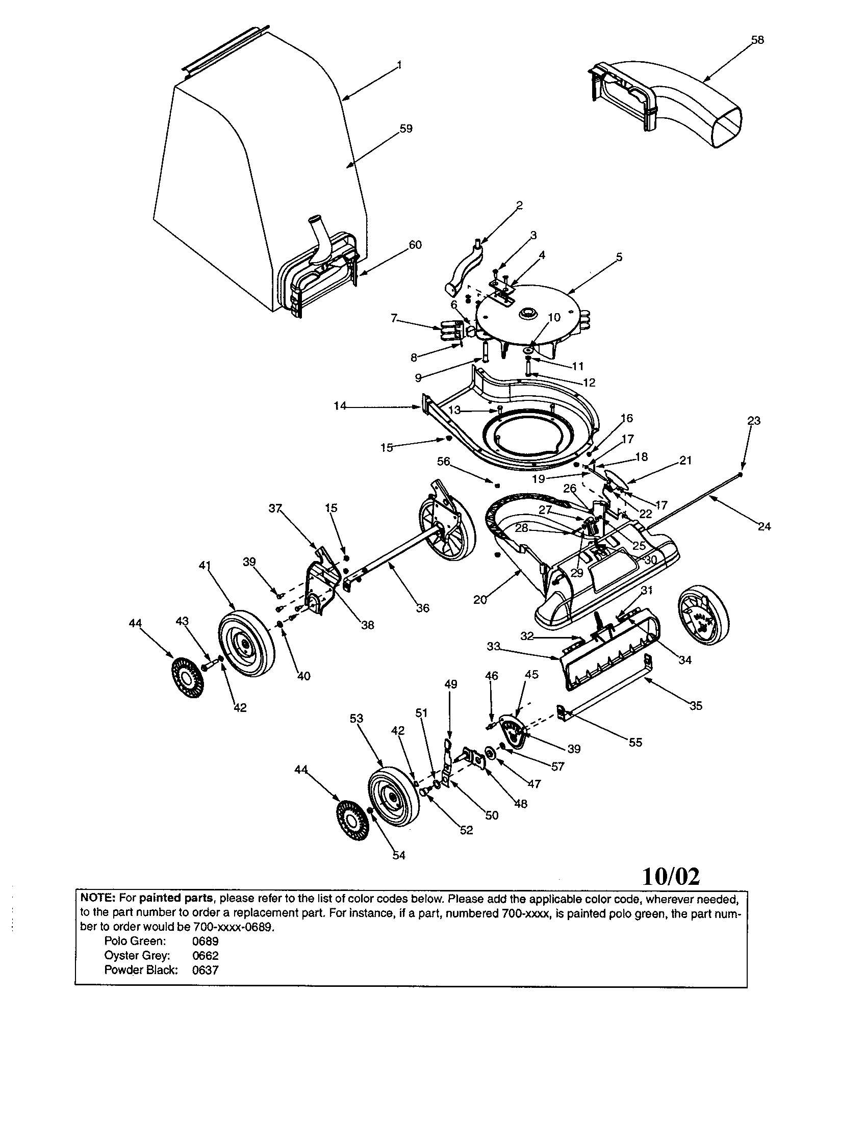 Bag/chute/chipper blade