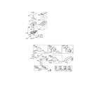 Briggs & Stratton 311700 (0005-0164) muffler/base-air cleaner diagram