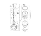 Kenmore 11022832102 agitator, basket and tub diagram