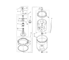 Kenmore 11022802101 agitator, basket and tub diagram