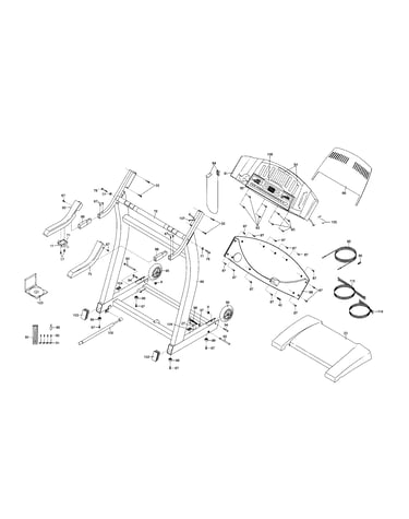 Console base/motor hood/handrails