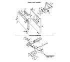 GE DDG518RCL cabinet front/gas valve/burner diagram