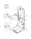 Dryer support and washer harness
