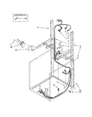 Dryer support and washer harness