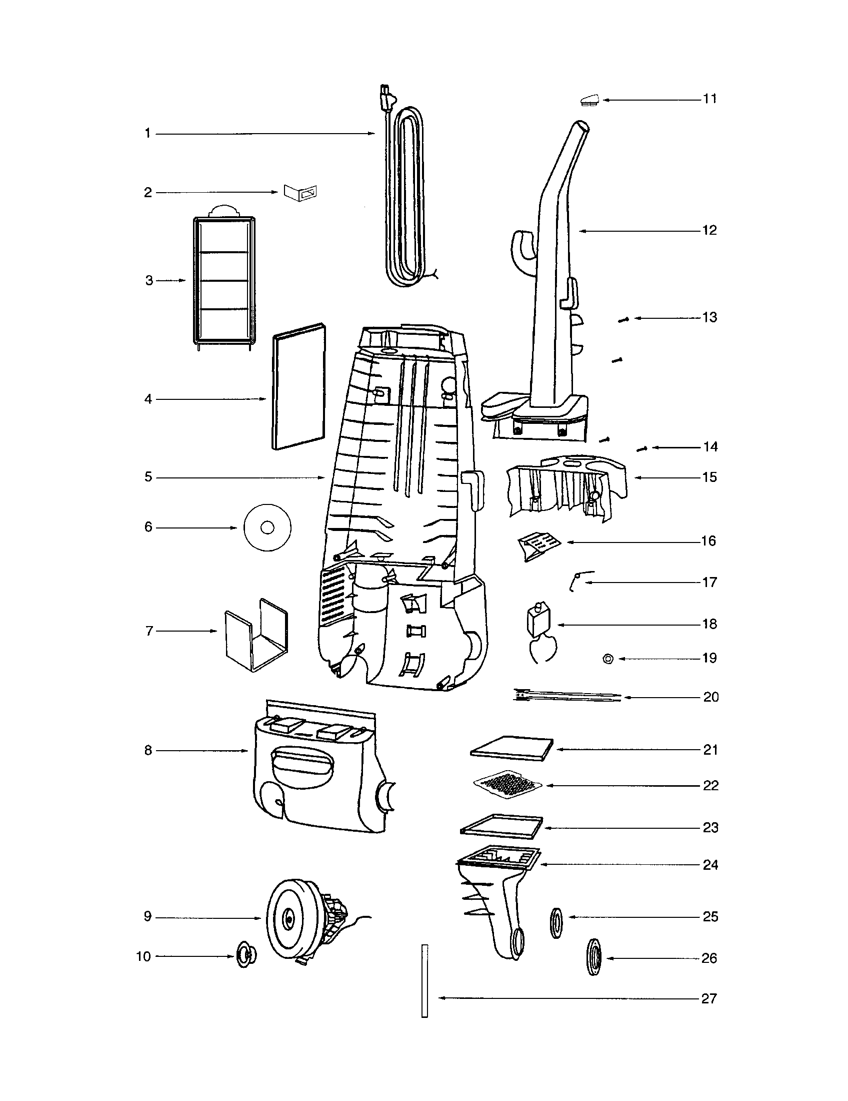 Handle/motor cover/motor