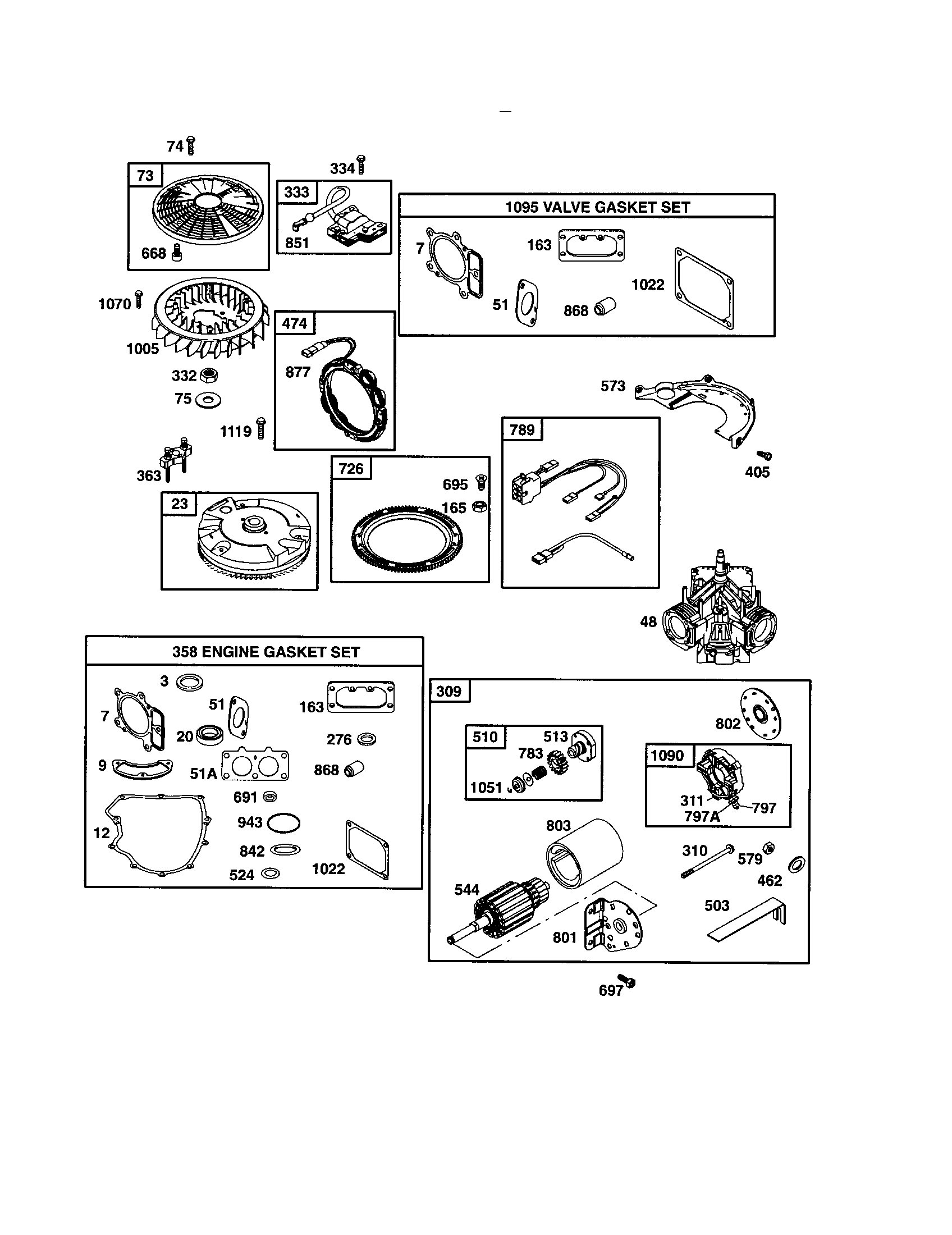 Motor-starter/flywheel