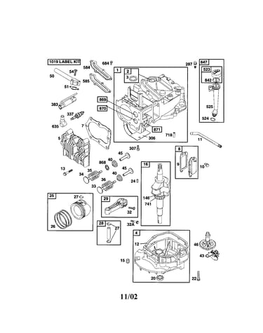 Cylinder/crankshaft