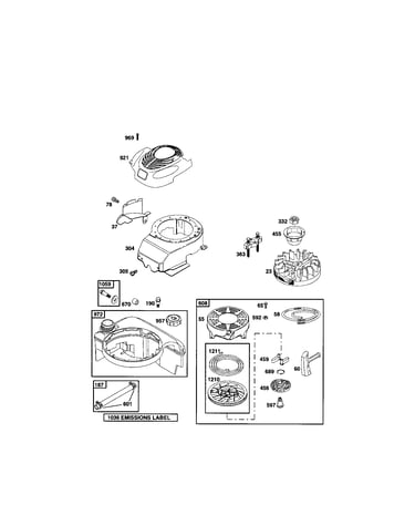 Housing-blower/flywheel