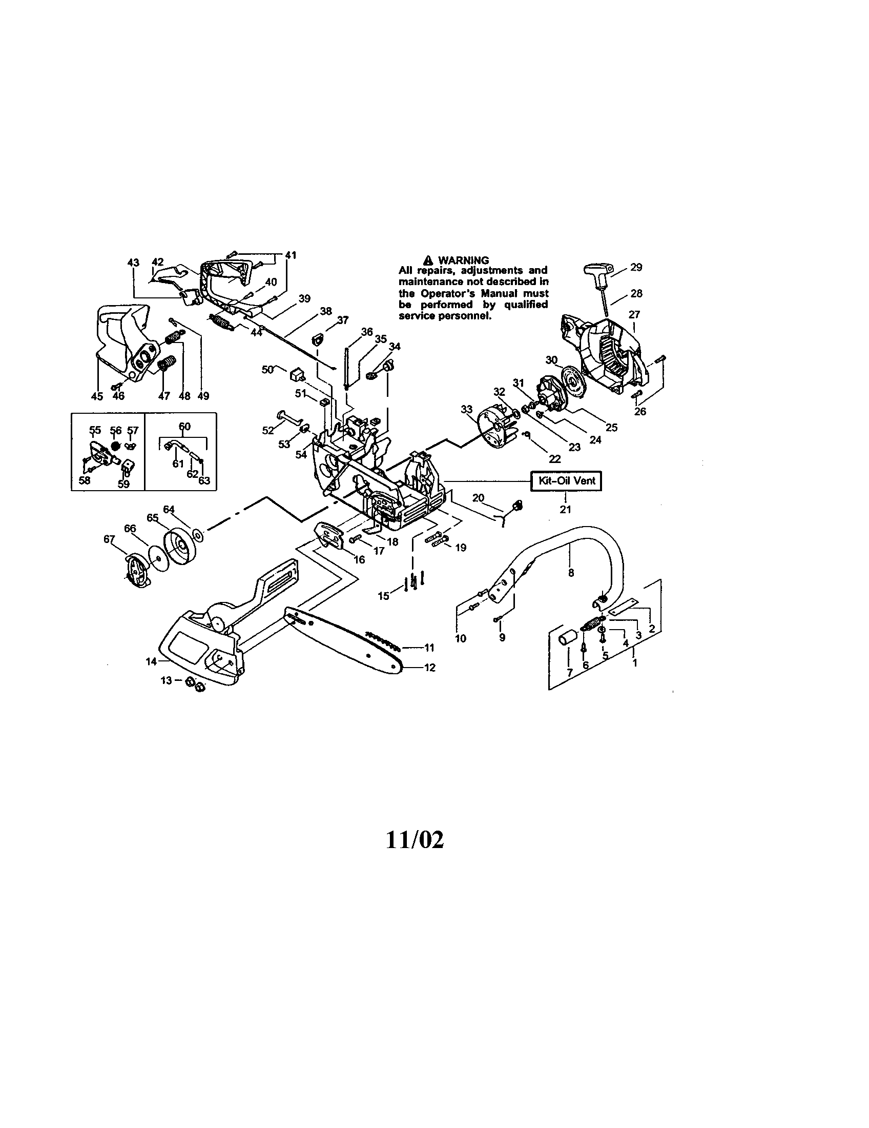 Handle/flywheel/housing