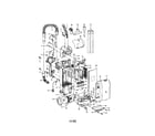 Hoover U5432-900 motor/handle/bag housing/cover diagram