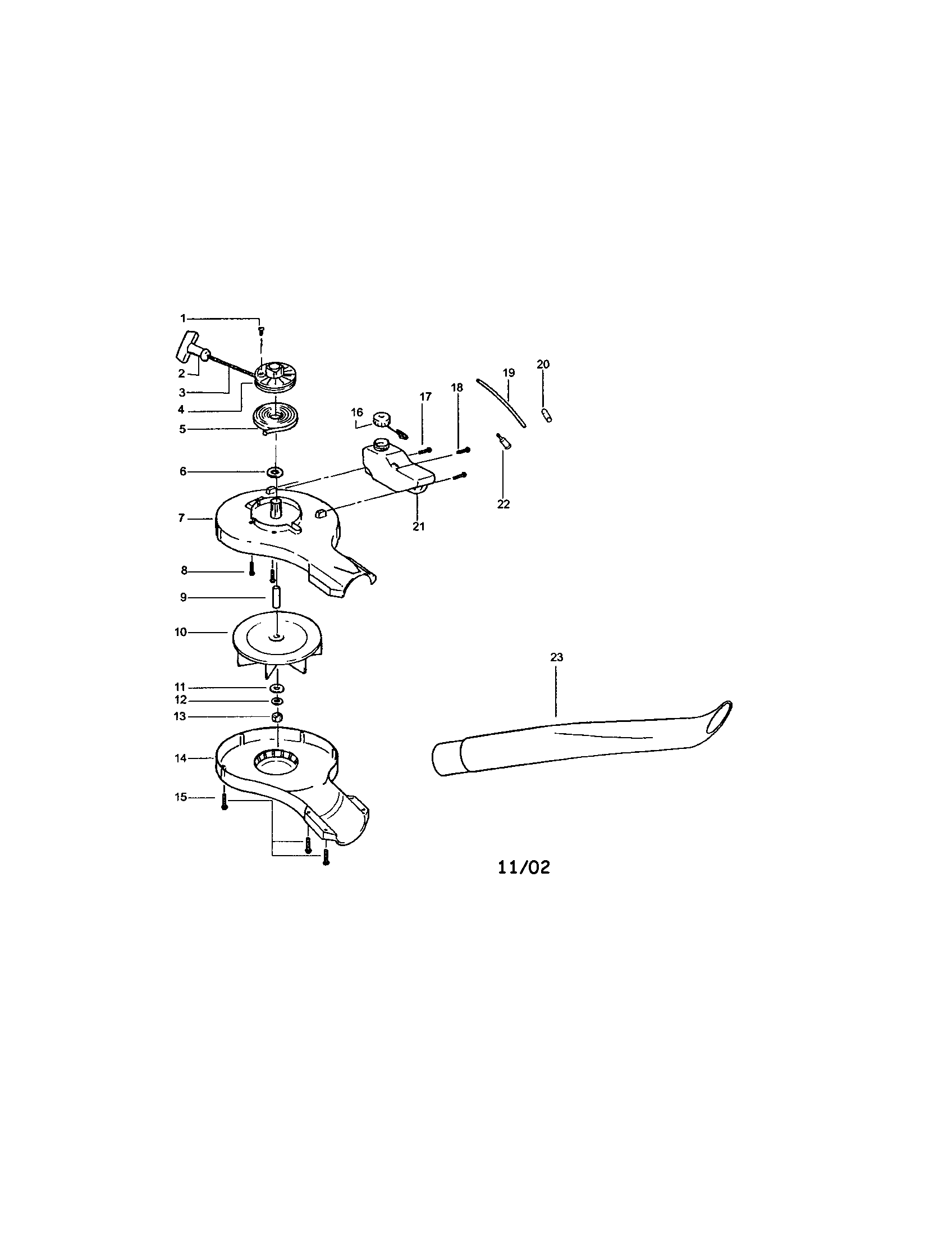 Housing/tube-blower