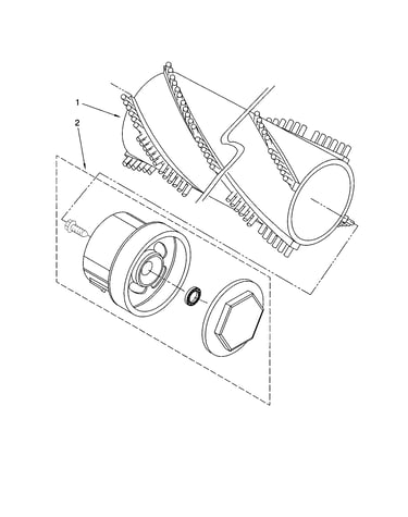 Agitator and end cap assembly