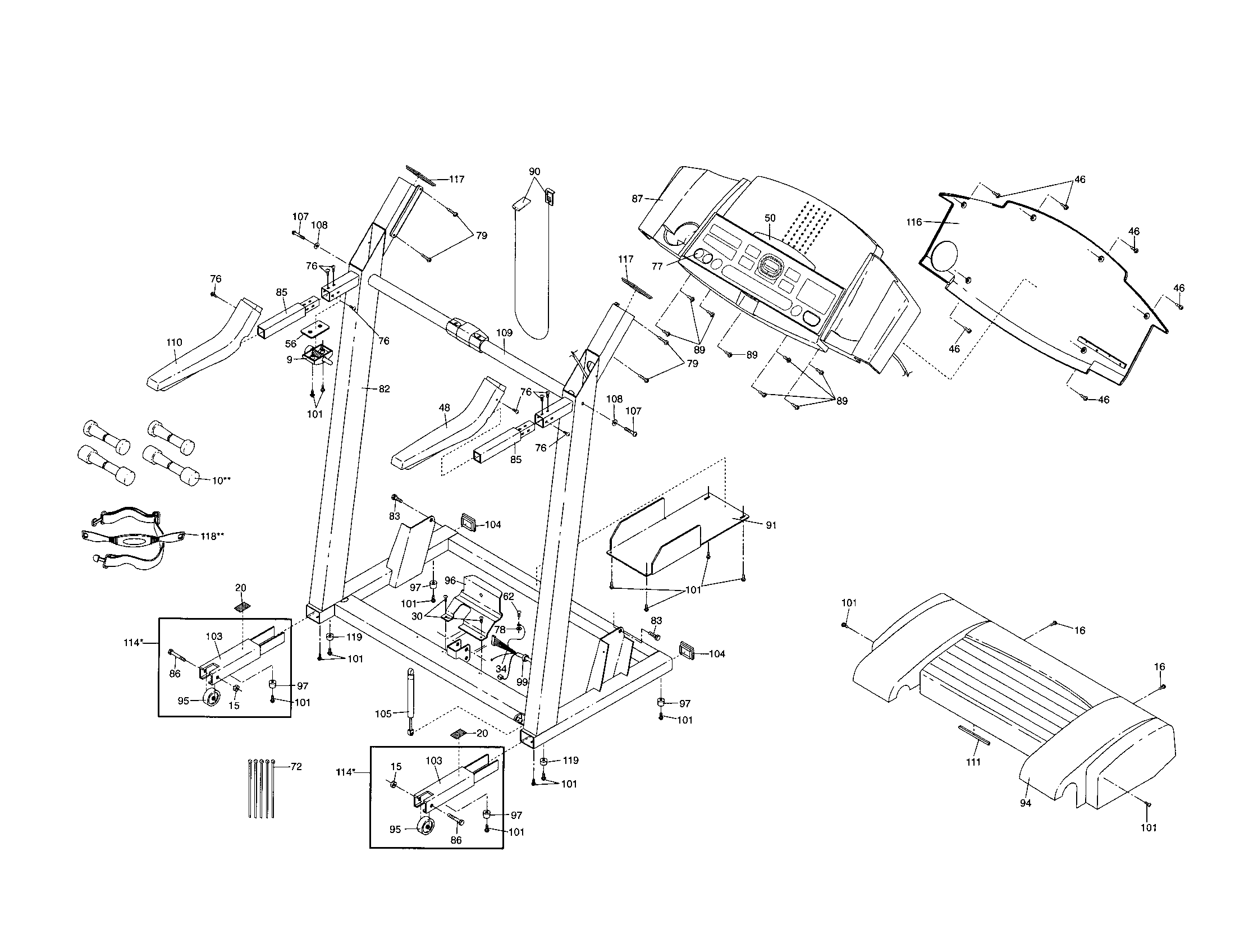 Console base/motor hood