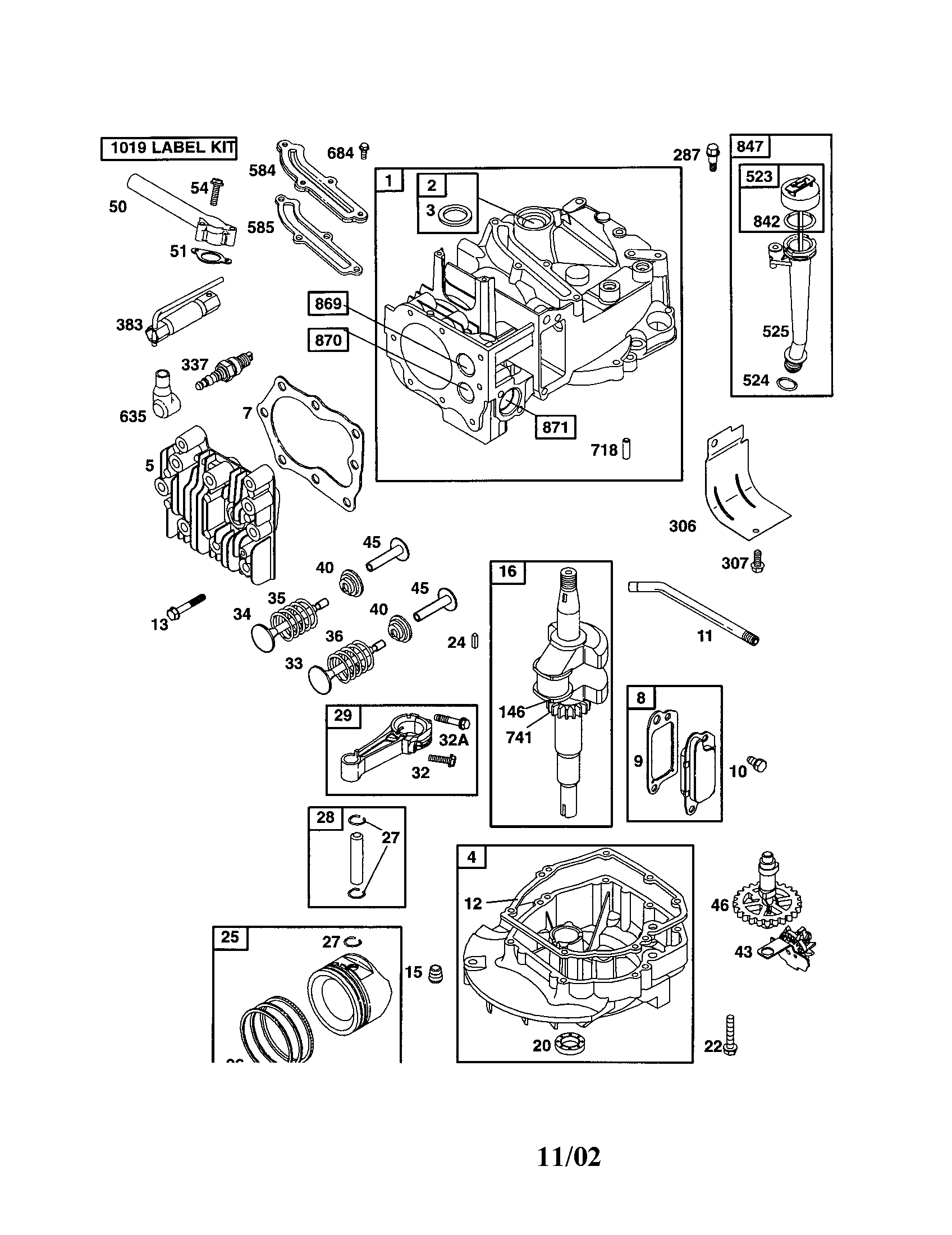 Cylinder/crankshaft