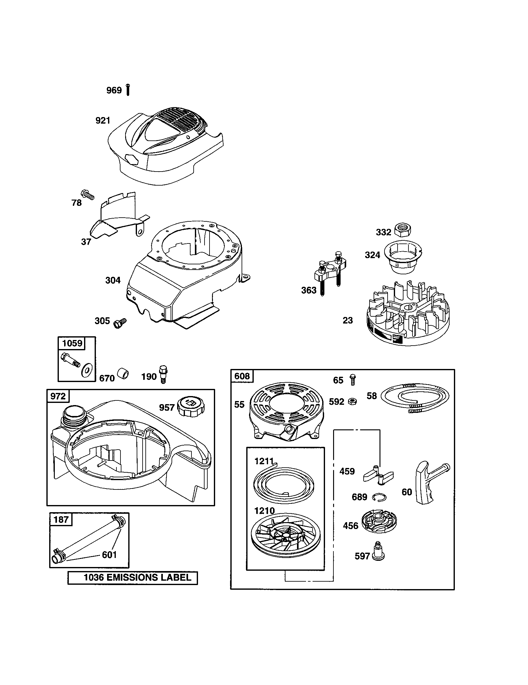 Blower housing/flywheel