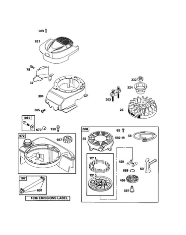 Blower housing/flywheel