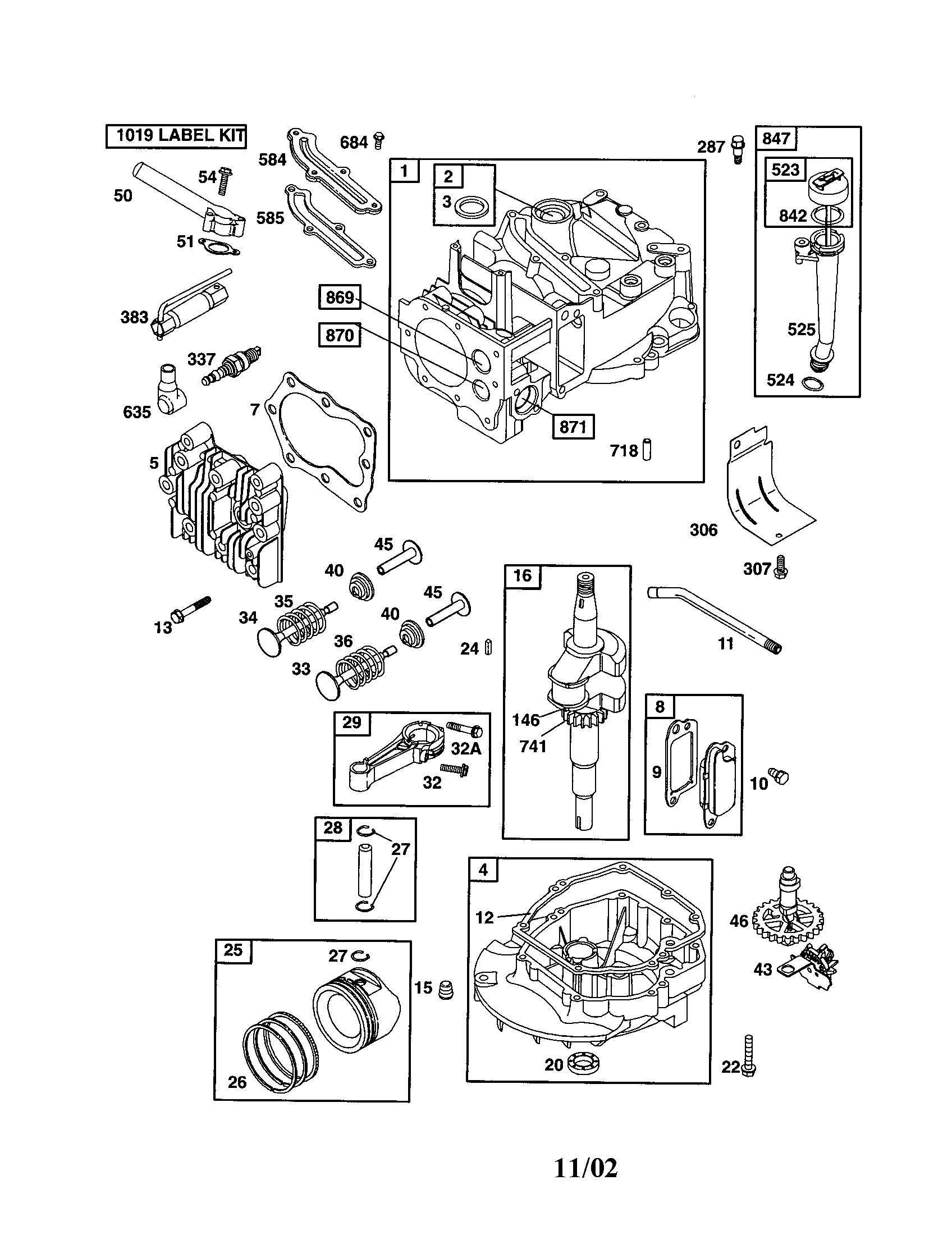 Cylinder/crankshaft