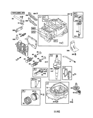 Cylinder/crankshaft
