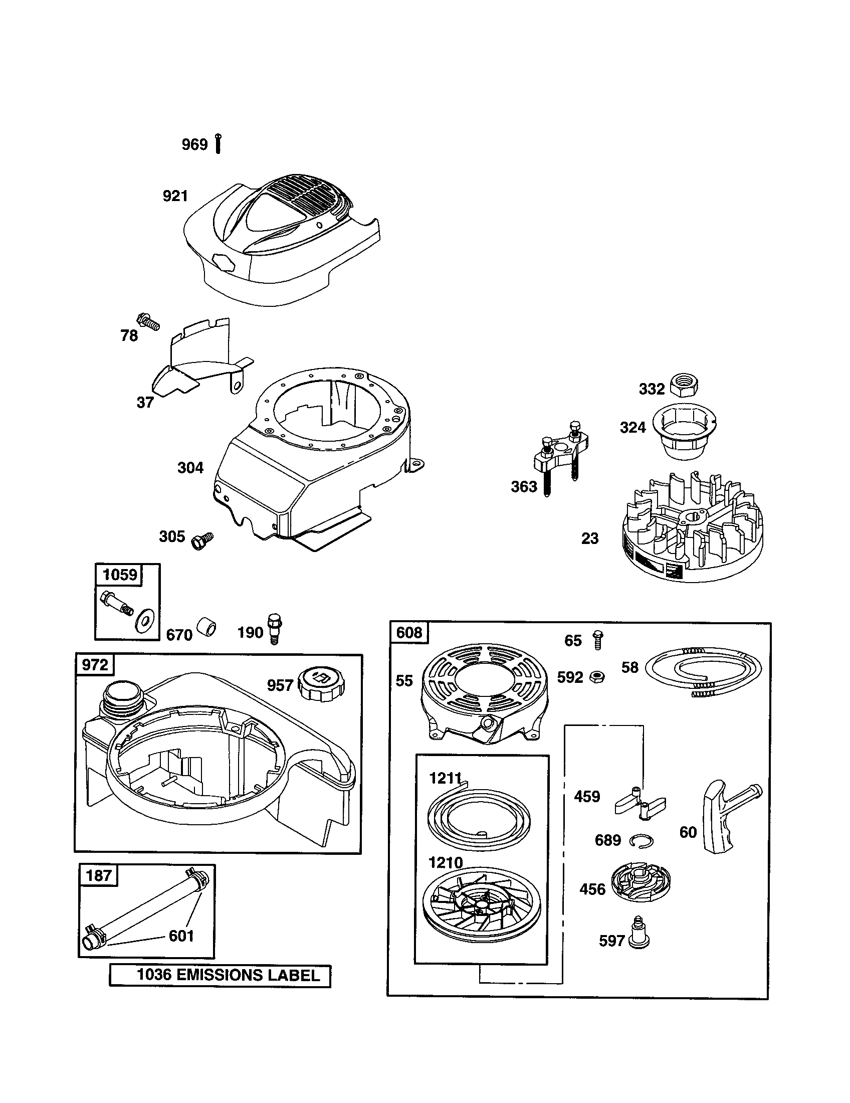 STARTER-REWIND/HOUSING-BLOWER