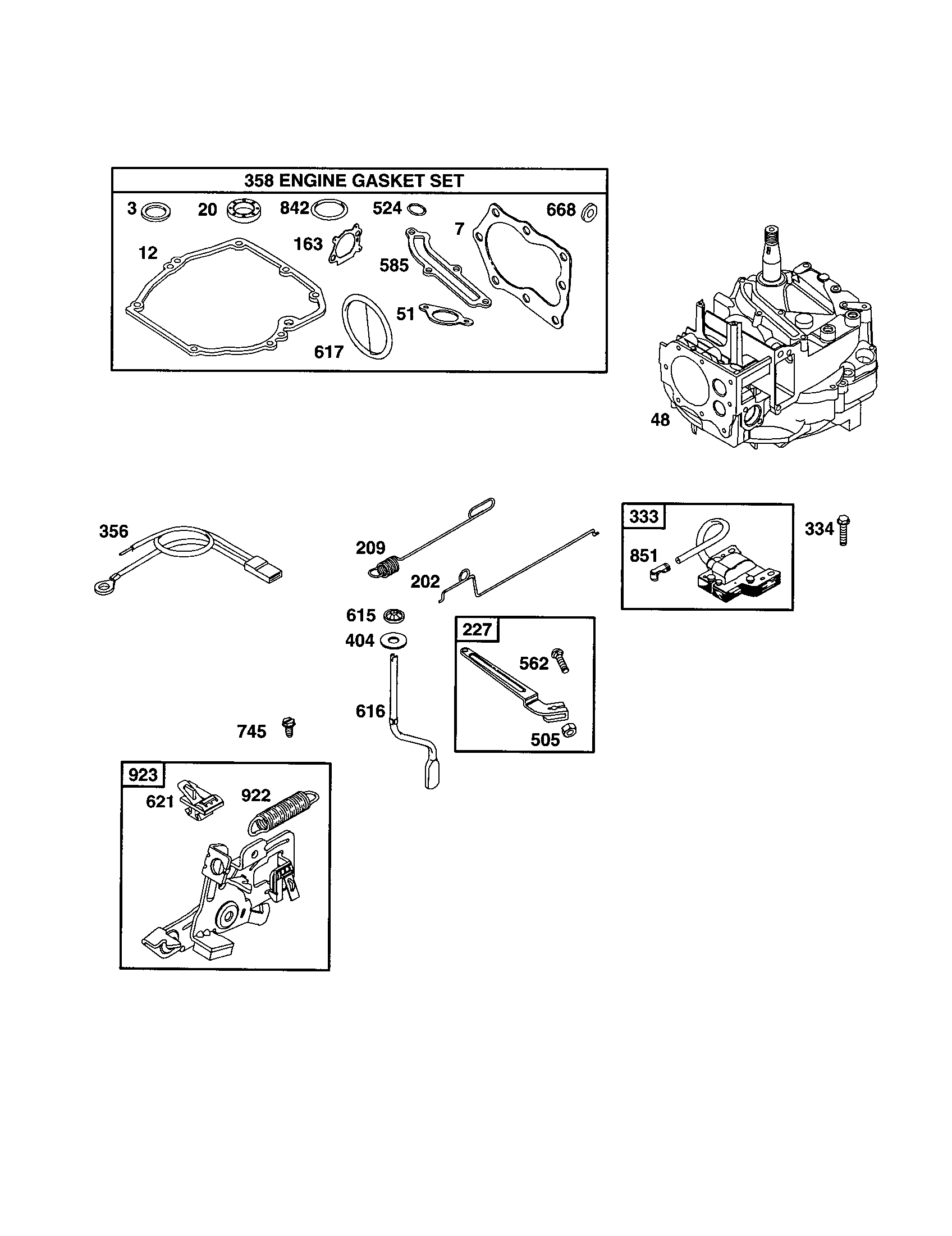 SHORT BLOCK/ENGINE GASKET SET