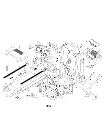 Console/motor/hood/walking belt