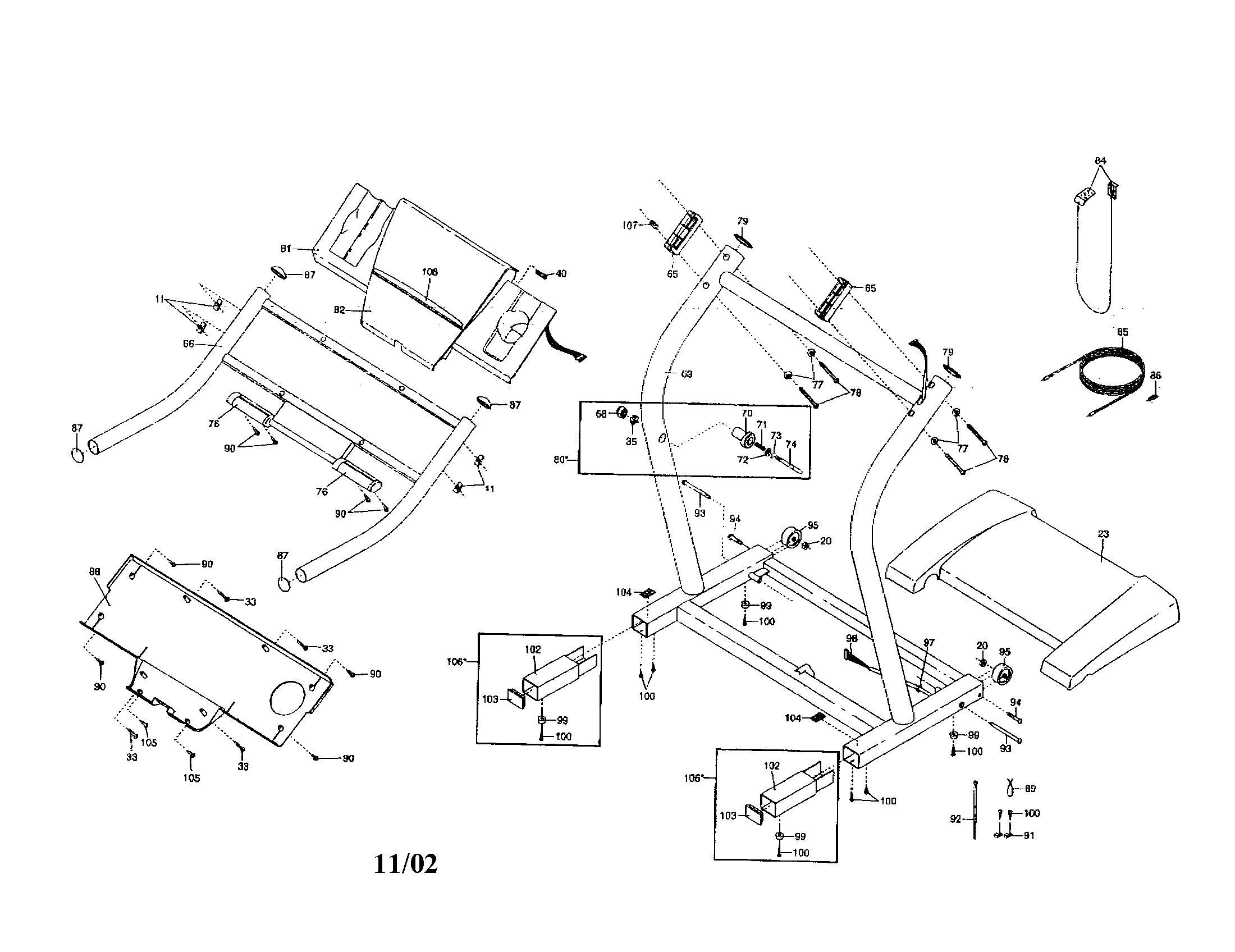Console/handrail/hood-motor