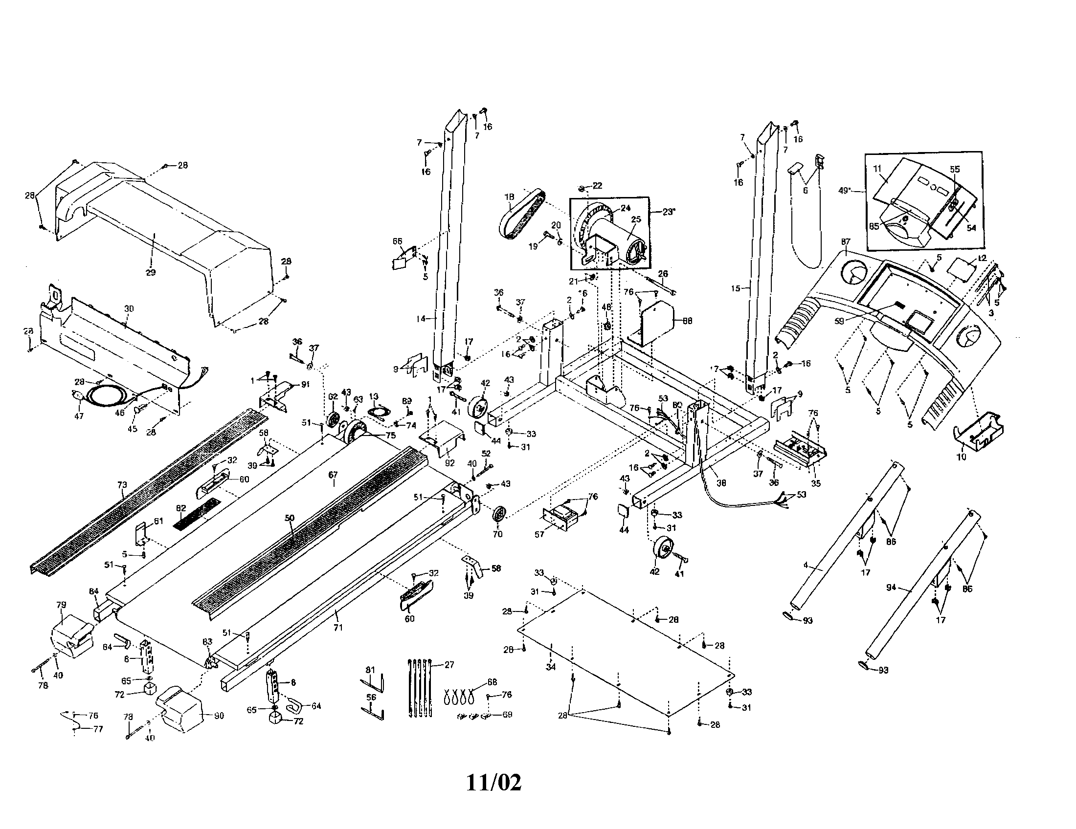Belts, motor and walking/console