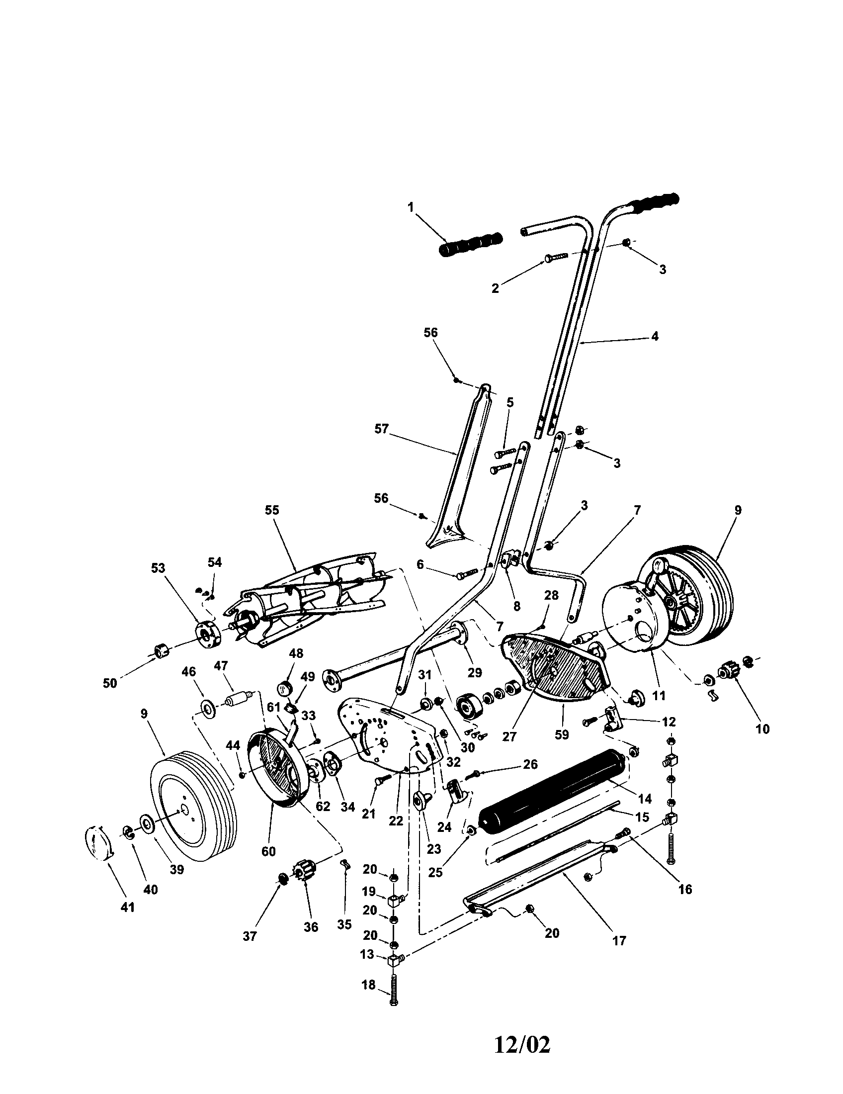 18" push reel mower