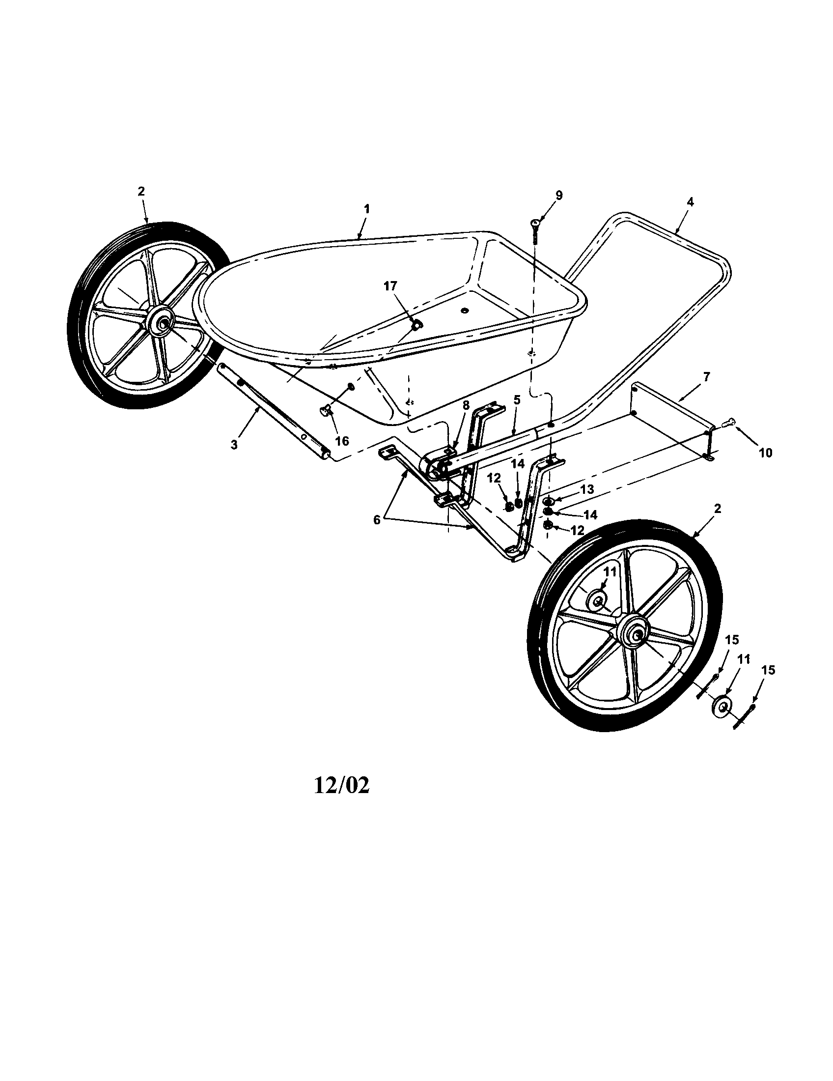 6 cu. ft. poly lawn cart