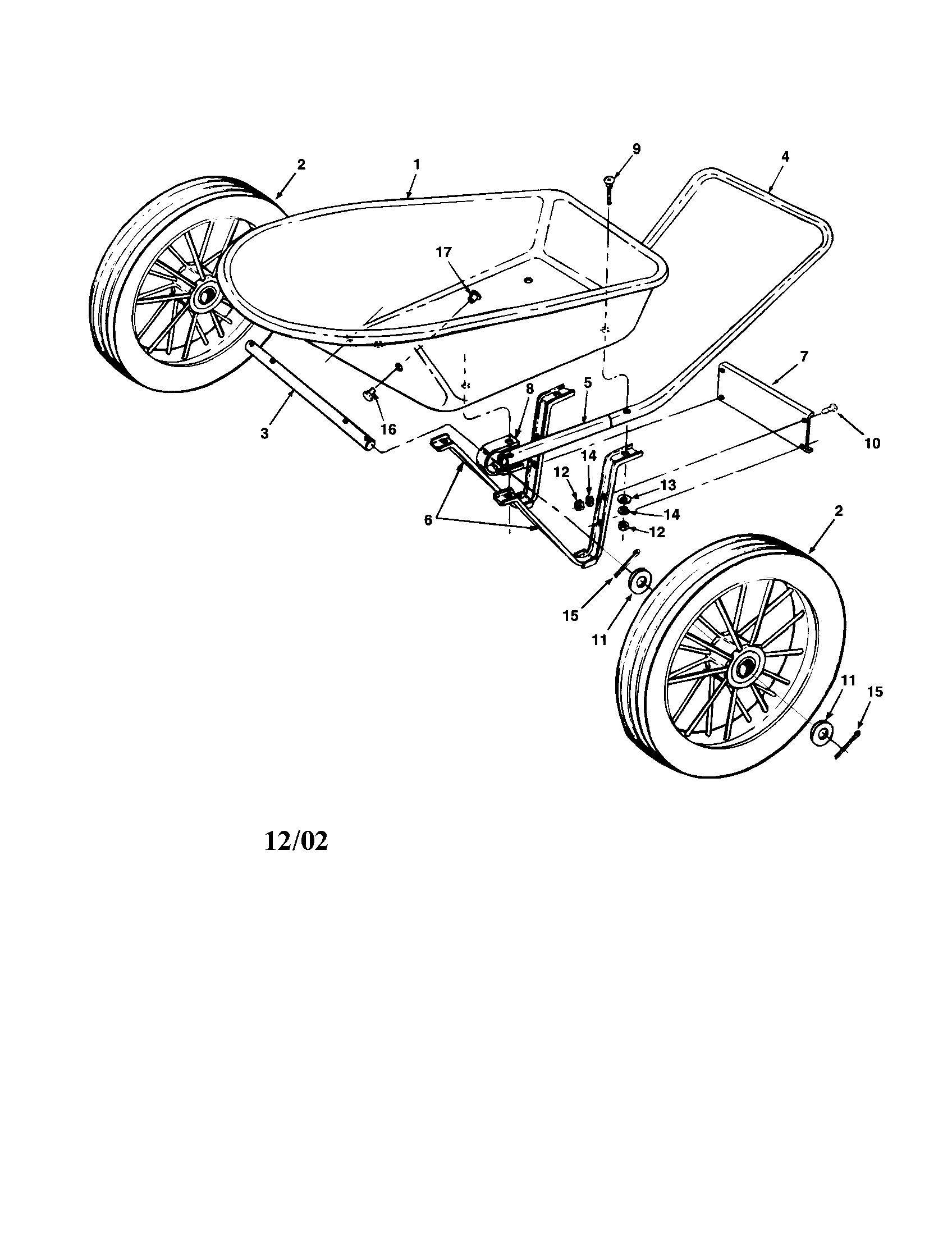 6 cu. ft. poly lawn cart